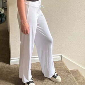 White Stretch Lounge Pants